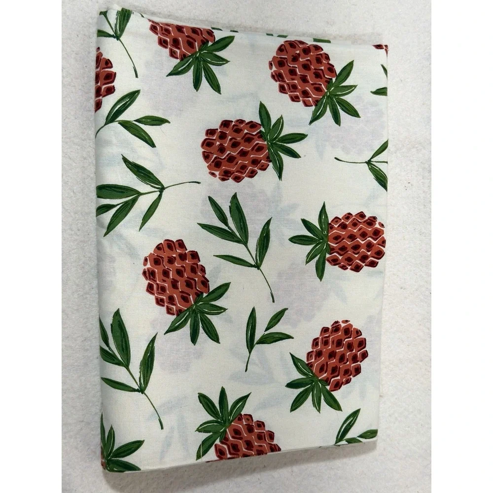 Pomegranate‎ Fruit Print Tablecloth 92x60 Cotton Green White Decorative